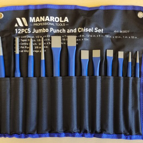 12PCS Jumbo Punch and Chisel Set | Cold Chisel | Taper, Centre & Pin Punch |