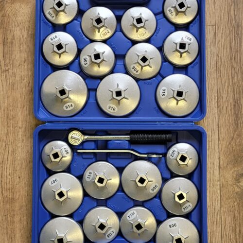 23PC ALUMINUM OIL FILTER CAP WRENCH SOCKET REMOVAL TOOL SET