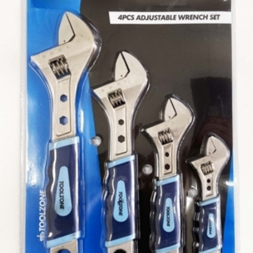 4Pc Soft Grip Adjustable Spanners