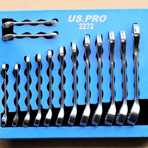14PC STUBBY METRIC COMBINATION SPANNERS – FOAM TRAY