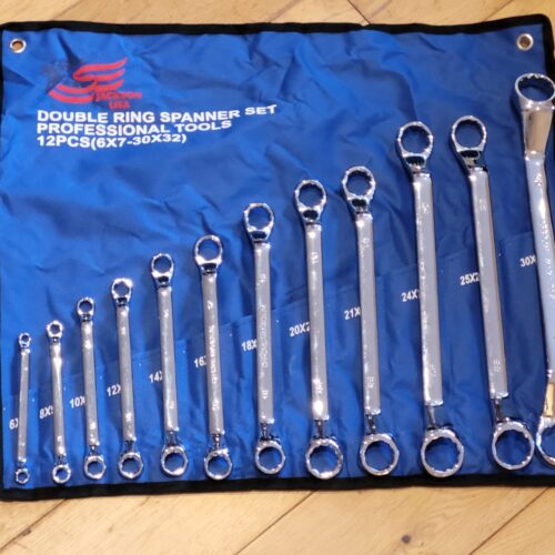 Double Ring Spanner Set Professional Tools 12Pcs (6X7-30X32)