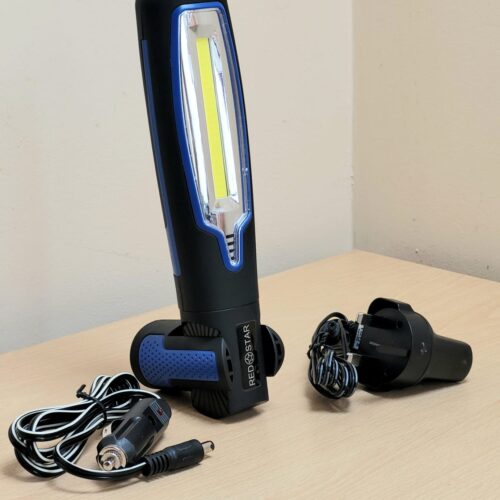 3W Foldable 180 Degrees LED Rechargeable Inspection Lamp With 230 & 12 Volt Chargers
