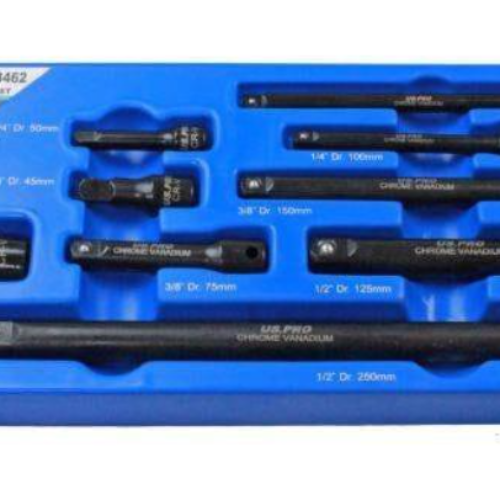 9pc 1/4″ 3/8″ 1/2″ dr Impact Extension Bar Set For Sockets