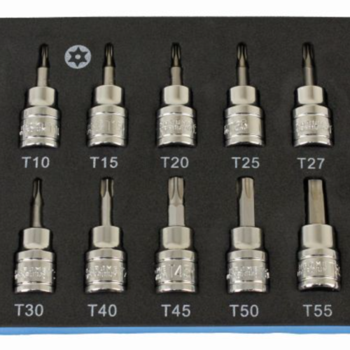 10Pc 3/8″ Dr 48mm(L) Tamper Proof Star Bit Sockets