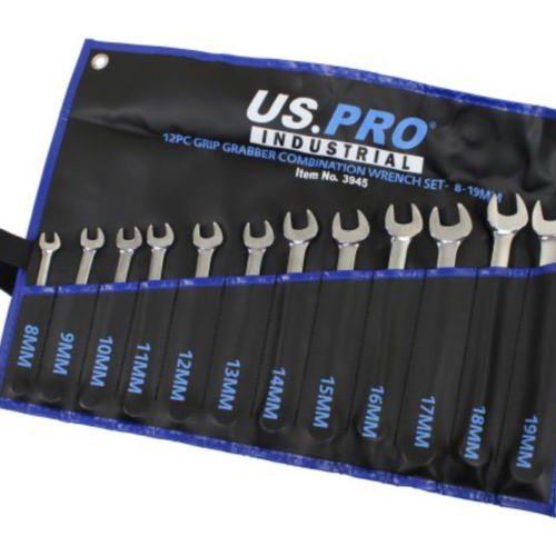 12Pc Grip Grabber Combination Wrench Set 8-19mm