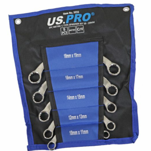 5Pc Metric C Type Spanner Set 10 – 19mm