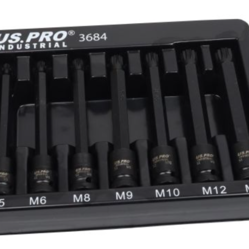 7Pc 3/8″ Dr Extra Long Impact Spline Bit Socket Set