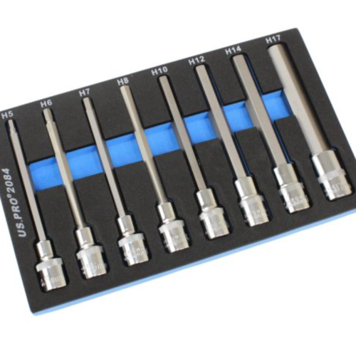 8Pcs 1/2” Dr Long Hex Bit Socket Set