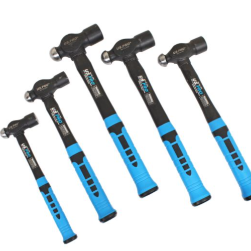 Set Of 5 Extended Ball Pein Hammers – Fibreglass Handle