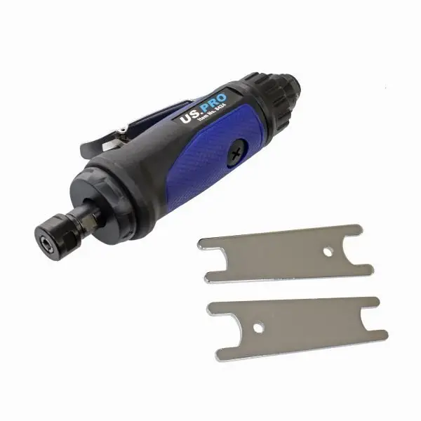 US PRO 1/4" Drive Light Weight Air Die Grinder | Composite Body | Low Vibration | 4 Position Speed Regulator