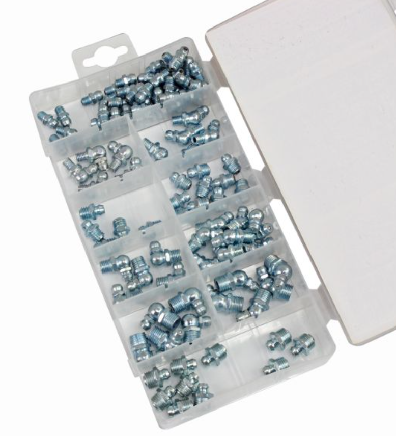 US PRO 120 Piece Assorted Metric Grease Nipple Fittings