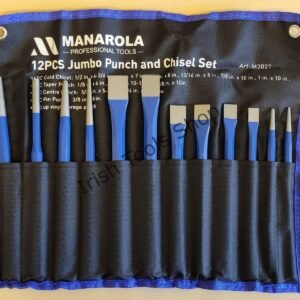 12PCS Jumbo Punch and Chisel Set | Cold Chisel | Taper, Centre & Pin Punch |