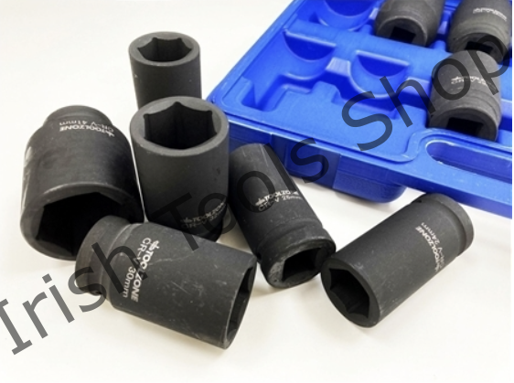 12Pc 3/4" Drive 6 Point Deep Impact Socket Set