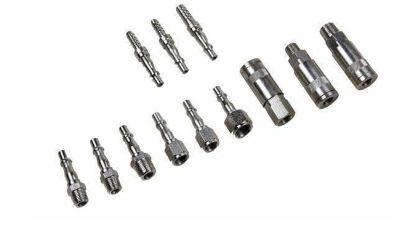 12 Piece Two Touch Quick Release Air Hose Fittings & Couplings | Thread type: BSP & Taper