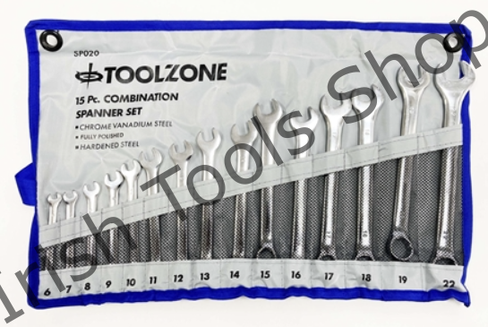 15Pc Satin Combination Spanner Set 6 - 22mm