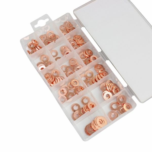 US PRO 150 Piece Diesel Injectors Copper Washer Assortment