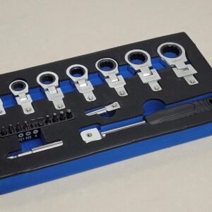 20 Piece Flexible Head Ratchet Wrench & Screwdriver Bit Sets