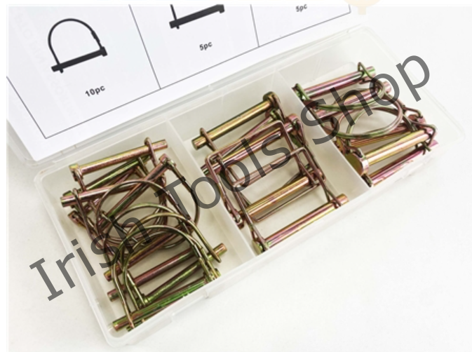 20 Piece Zinc Coated PTO Pin Assortment