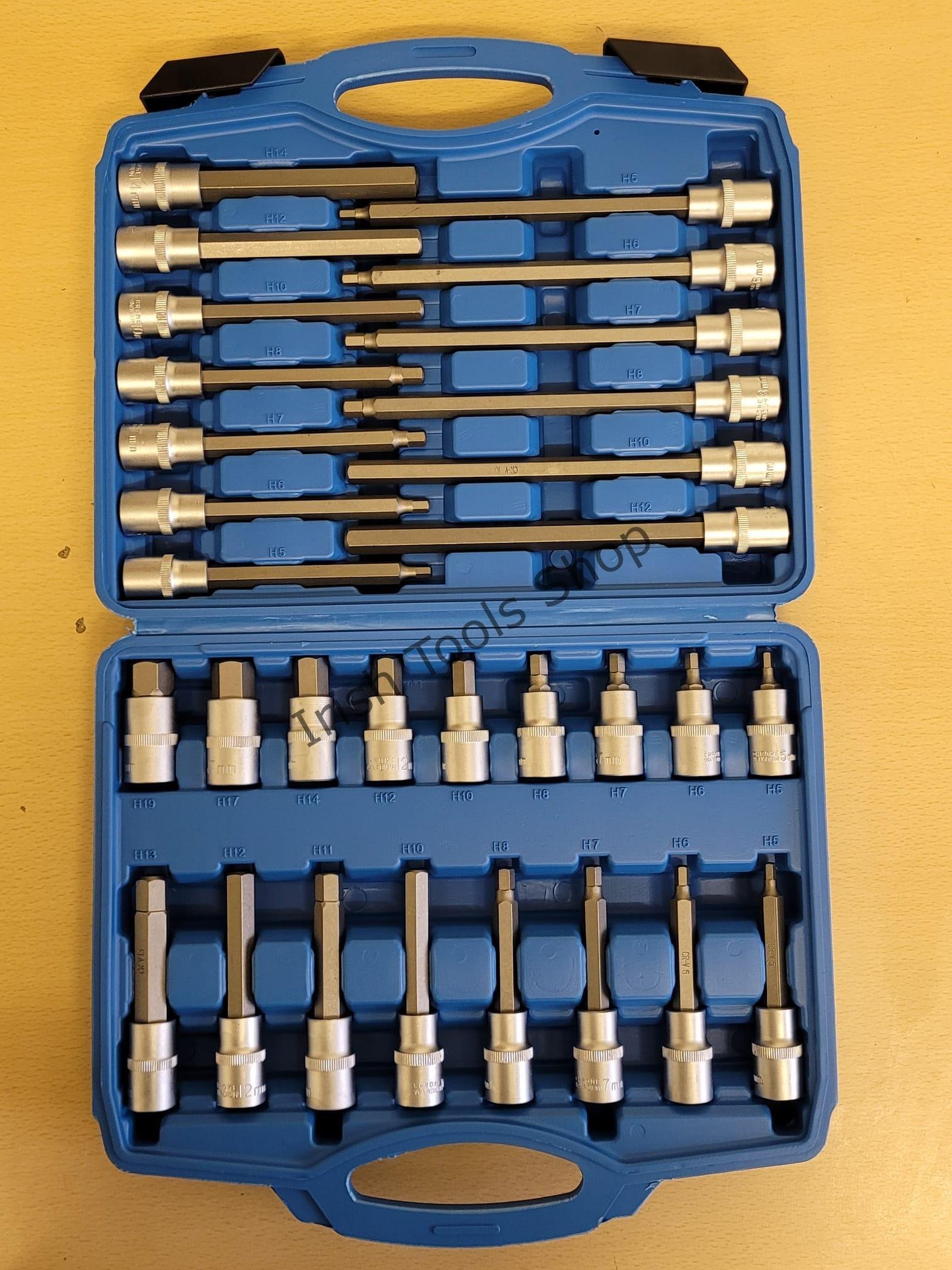 30 Piece 1/2" Drive Hex Bit Socket Set