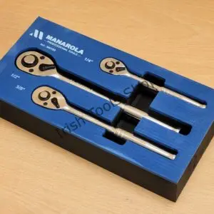3pc Socket Ratchet Handle Set 1/4", 3/8", & 1/2" Drive