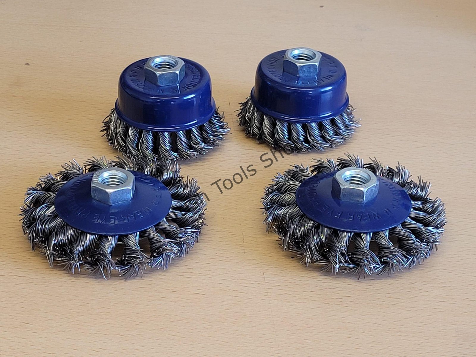 4PC Rotary Wire Brush Set Suits 115mm(4.5") Angle Grinders