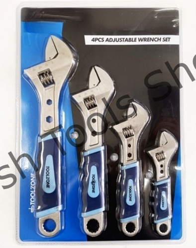 4Pc Soft Grip Adjustable Spanners