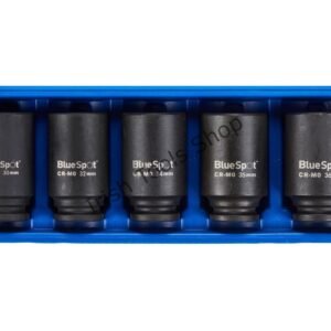 5 Piece 1/2" Drive Metric 12 Point CR-MO Impact Hub Socket Set (30-36mm)