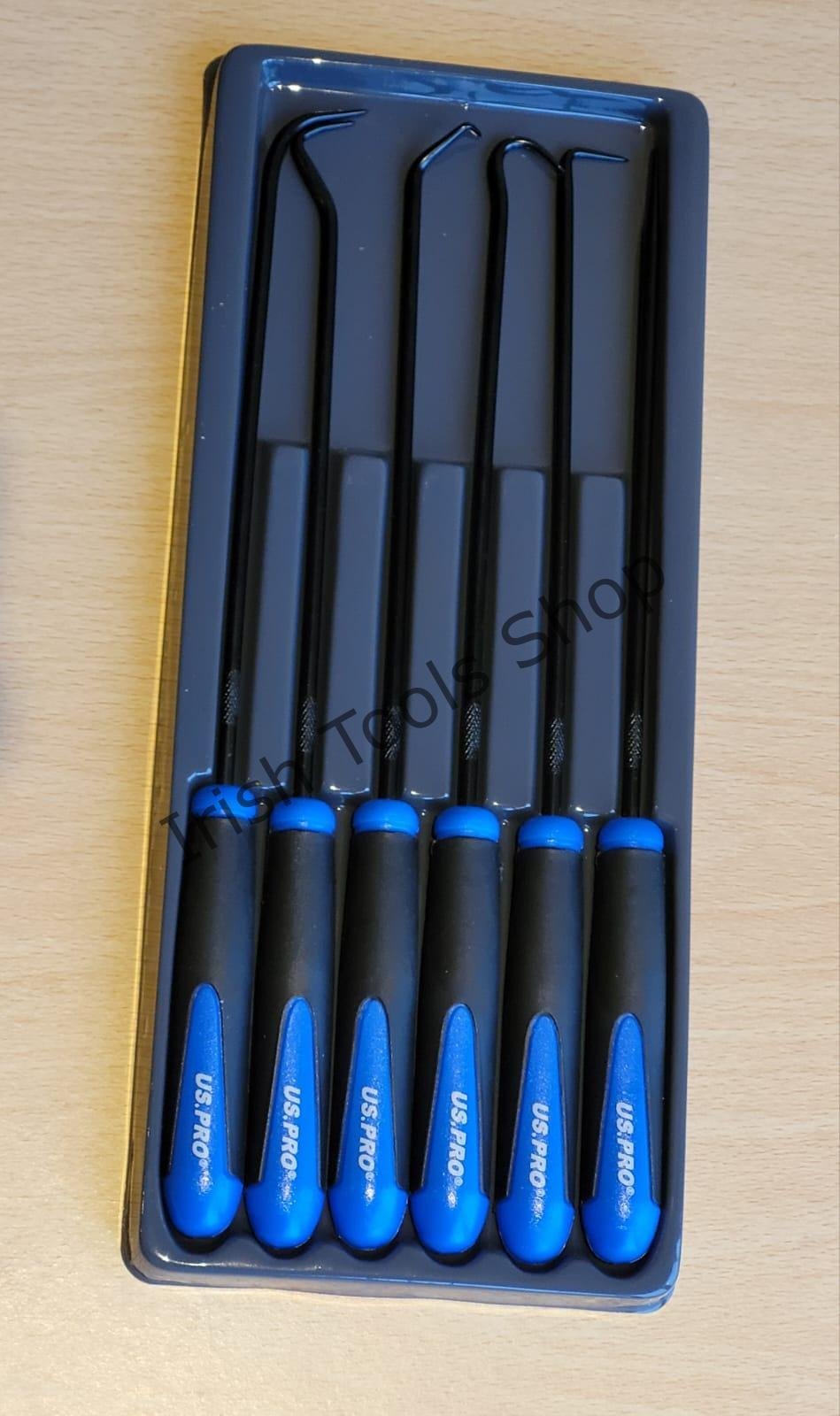 US PRO 6 Pc Long Reach Pick & Hook Set - 240mm