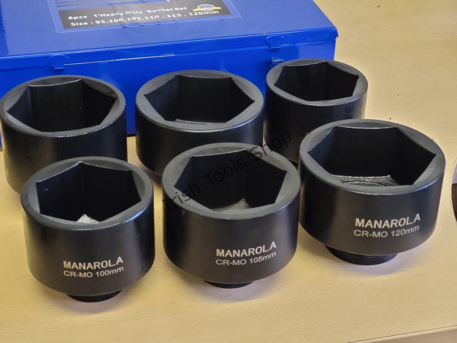 6pcs 1" Dr. Truck Jumbo Impact Socket Set For Scania & Volvo | 95,100,105,110, 115, 120mm