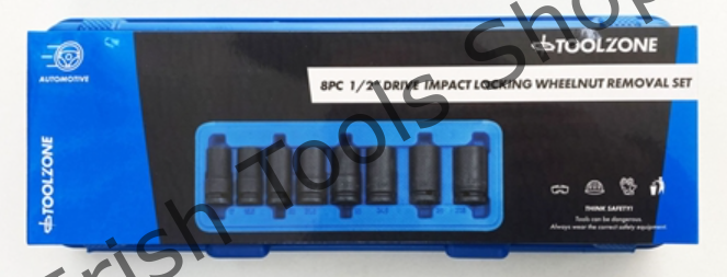 8Pc 1/2" Impact Nut/Wheel Lock Remove