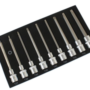 US PRO 9 Piece 1/2" Drive 140mm Long Torx Bit Sockets | T27 - T70