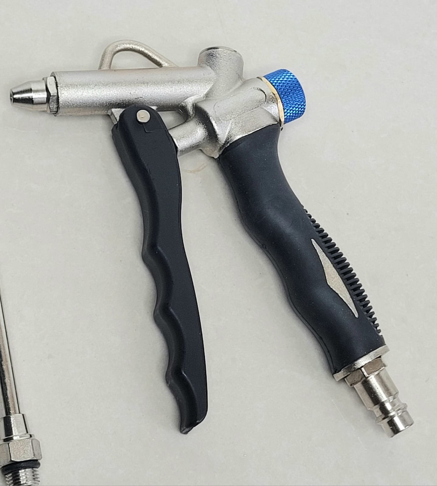 US PRO Air Powered Dust Gun With Turbo Nozzle & Non Slip Handle | Flow Control & Twin Air Inlets | 120mm Nozzle