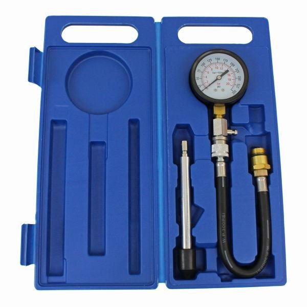 US PRO Compression Tester Kit For Petrol Engine With PSI & Bar Scale Reading
