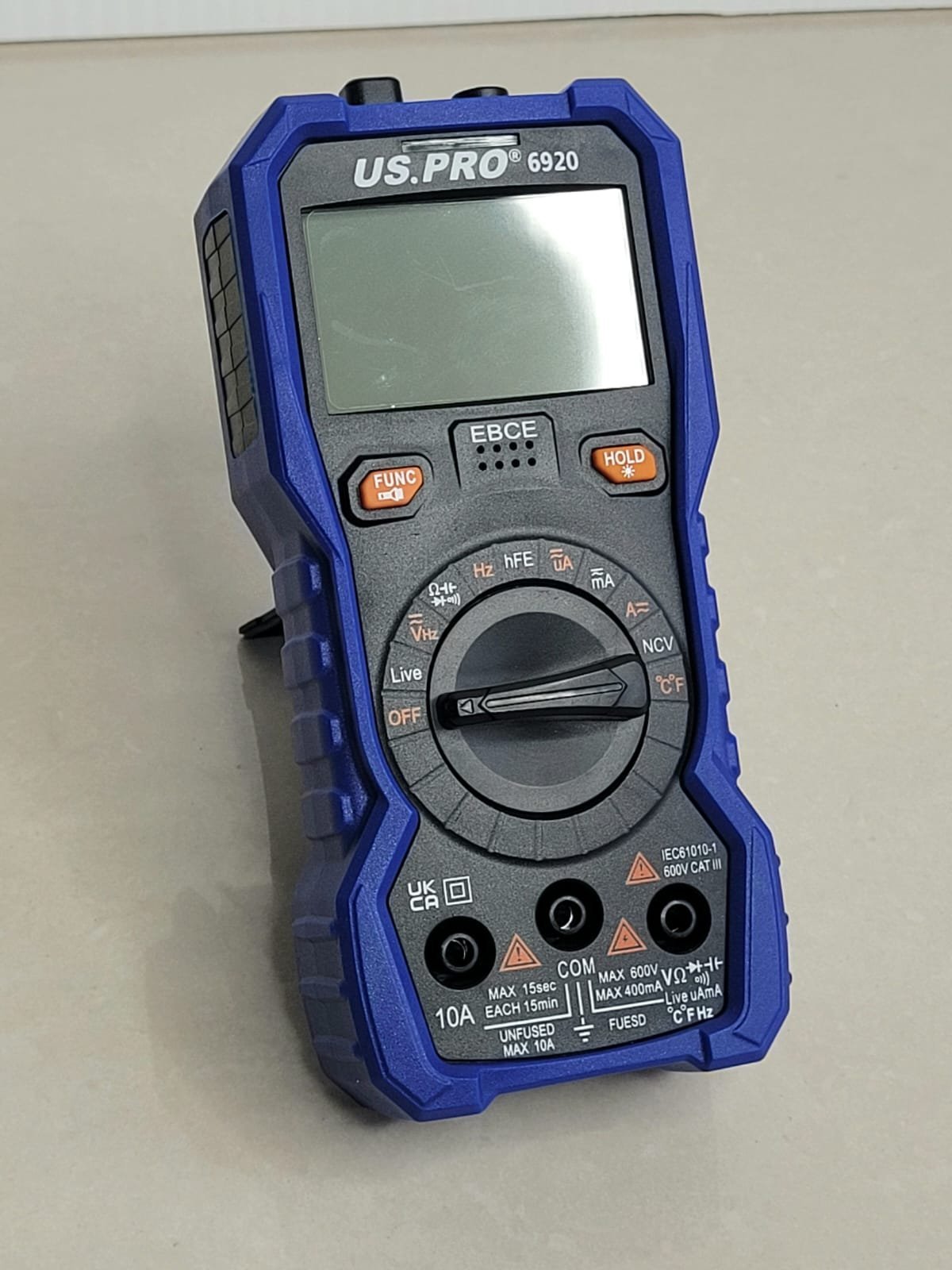 US PRO LCD Digital Intelligent Multimeter | NCV Function | AC & DC 4-600V 10MA-10A | With Test Leads & Battery