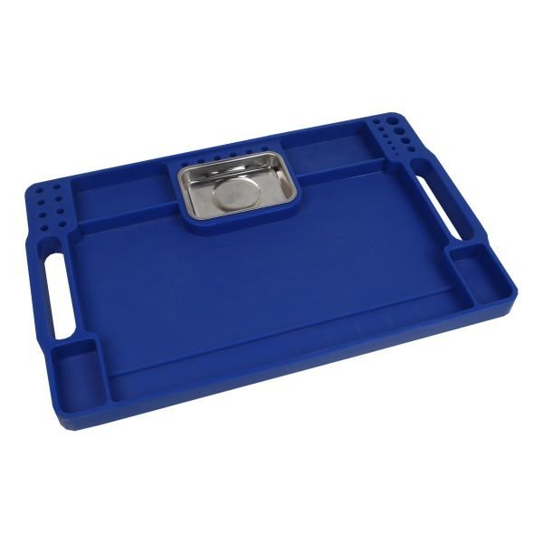 US PRO Non Slip Flexible Tool Tray With Magnet Parts Compartment | Oil Resistant