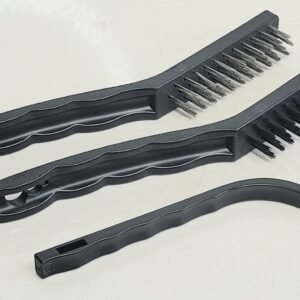 US PRO Pack Of 3 Wire Brushes for Cleaning, Polishing, Rust or Paint Removing | Brass, Nylon, Stainless Steel