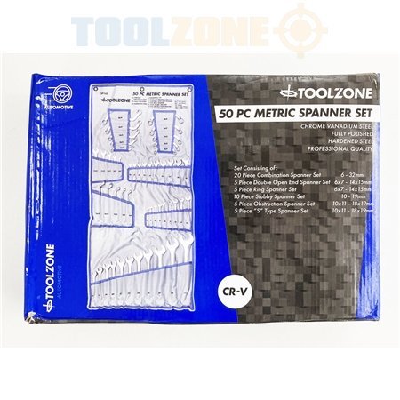 Toolzone 50 Piece Metric Crv Spanner Set