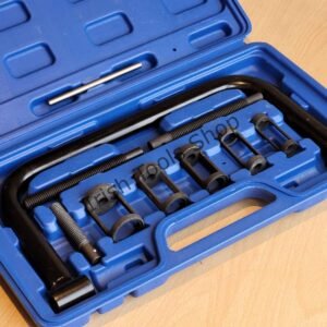 9Pc Valve Spring Compressor Set With Driving Adaptors, Pressure Screws & "C" Clamp