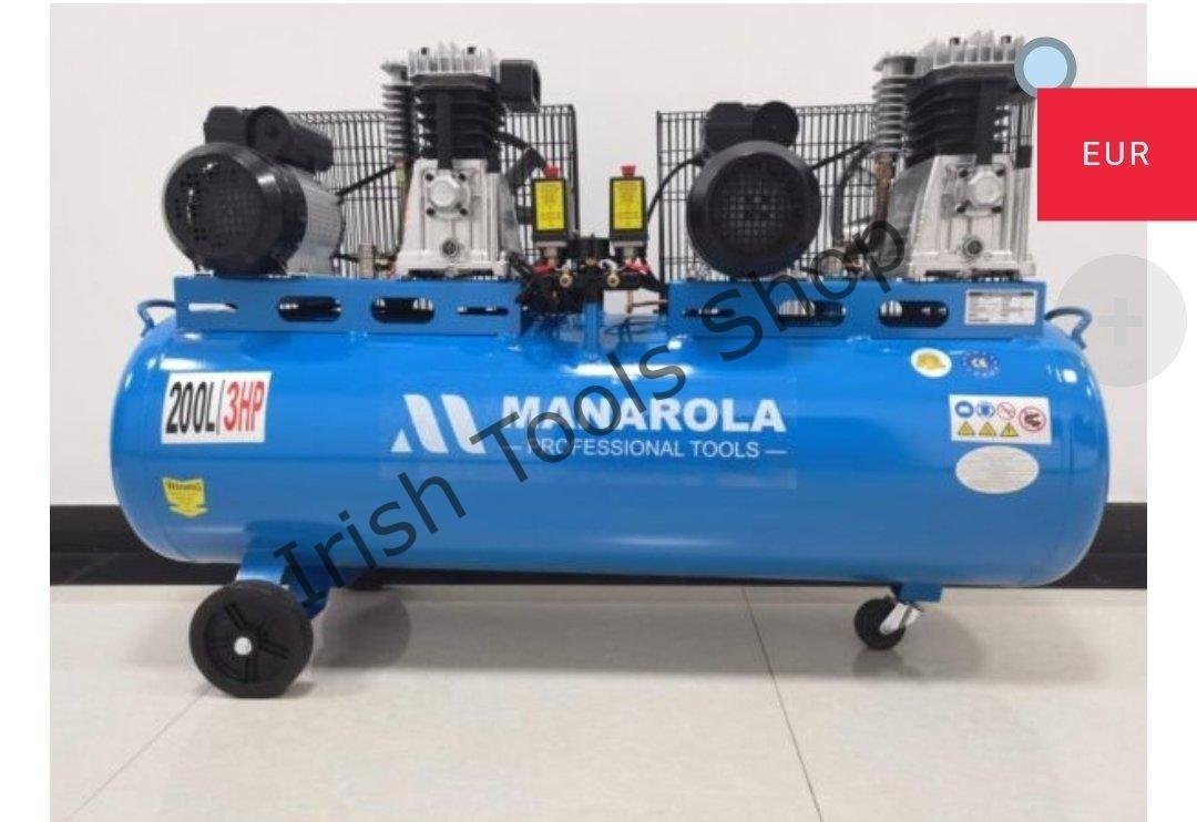 300 litre compressor twin pump