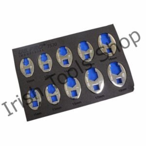 10 Piece 3/8" Drive Metric Crowfoot Wrench Set In Eva Tray