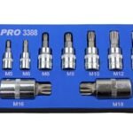 US PRO 10 Piece Triple Square Bit Sockets in Eva Tray Suits VW, BMW, Mercedes & Porsche