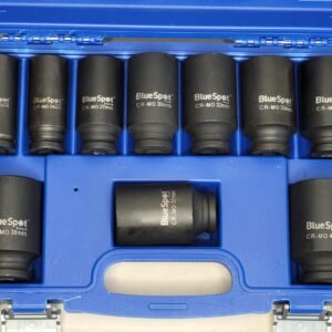 10 Piece 1/2" Drive Metric Deep Impact Sockets 22mm-41mm
