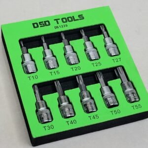 10PCS 3/8" DR 48MM(L) Tamper Proof Star Bit Sockets