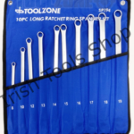 10Pc Long Ratchet Spanner Set In Pouch