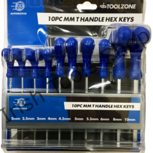10Pc T Handle Hex Keys Metric