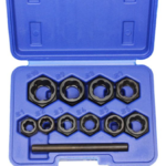 US PRO 11 Piece Impact Nut Style Hexagonal Bolt or Screw Extractor Set | 9mm - 19mm