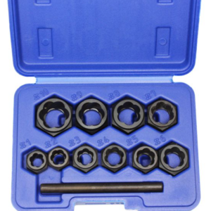 US PRO 11 Piece Impact Nut Style Hexagonal Bolt or Screw Extractor Set | 9mm - 19mm