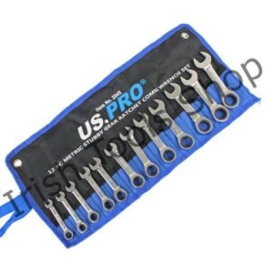 12 PC METRIC STUBBY GEAR RATCHET COMBI WRENCH SET