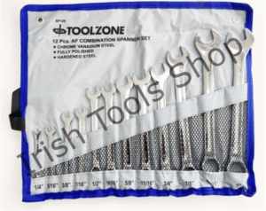 12 Piece Chrome Vanadium Combination Spanner 1/4" - 1"