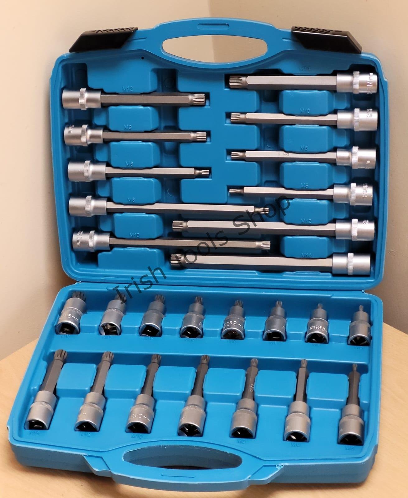 26 Piece 1/2" Drive Spline Bit Socket Set